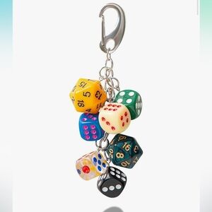 Dice bag charm Keychain bag or purse accessory